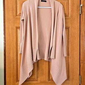 Hi Low Zara Knit Drapy Flowy Cardigan Sweater  in Pink Sz.S
